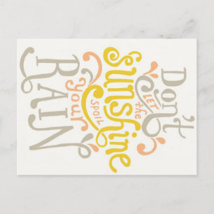 Sunshine & Rain postcard
