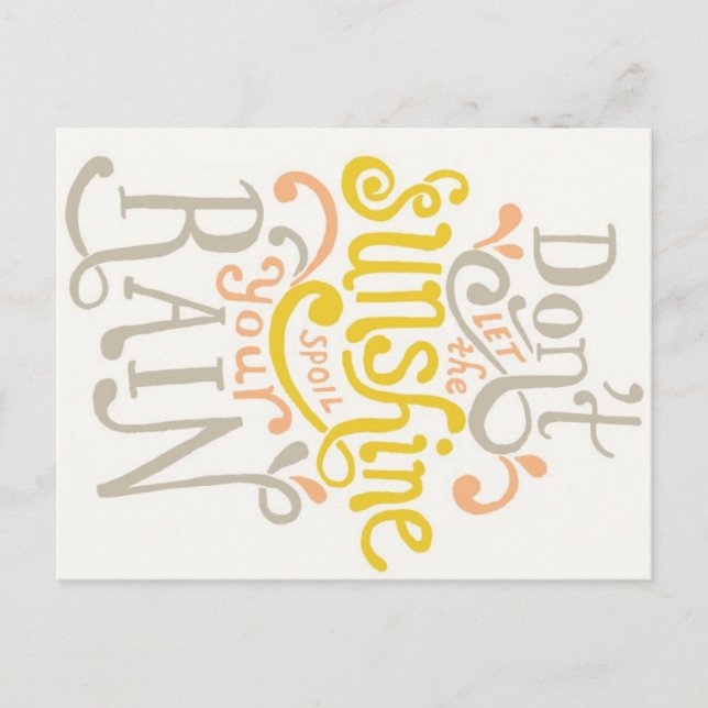 Sunshine & Rain postcard (Front)