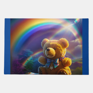 Sunshine Rainbow Teddy Bear Wonderland Doormat