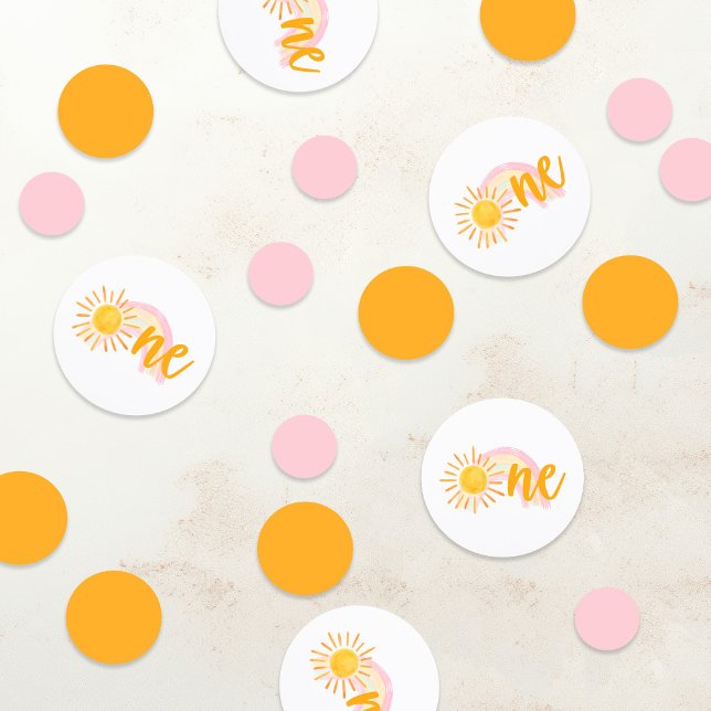 Sunshine & Rainbows First Birthday Confetti (Creator Uploaded)