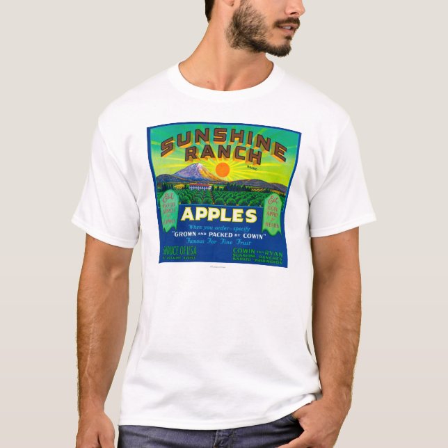 Sunshine Ranch Apple Label - Wapato, WA T-Shirt (Front)