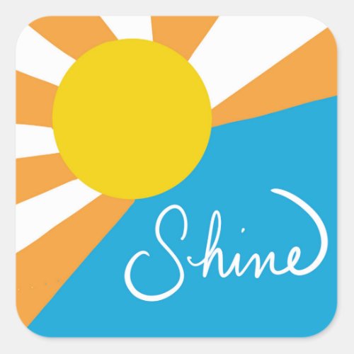 Sunshine Rays of Happiness by  Cathy Thompson   Square Sticker