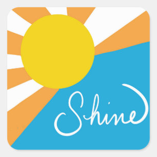Sunshine Rays of Happiness by @ Cathy Thompson Square Sticker