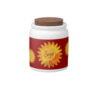 Sunshine Red Sugar Jar