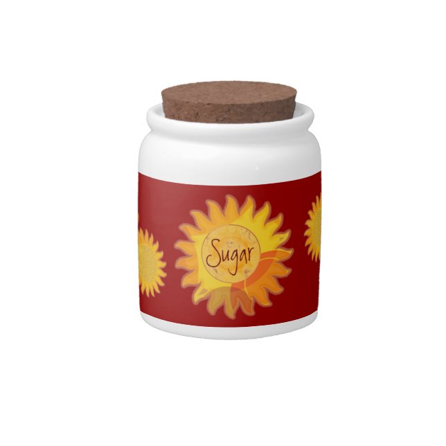 Sunshine Red Sugar Jar (Front)
