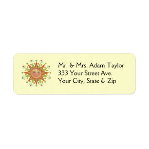 Sunshine Return Address Label