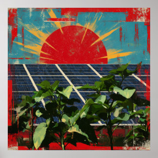 Sunshine revolution - Solarpunk Poster