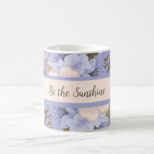 Sunshine Romantic Violet & Sage Botanical Floral Coffee Mug