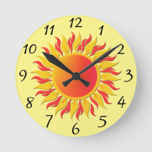 Sunshine Round Clock