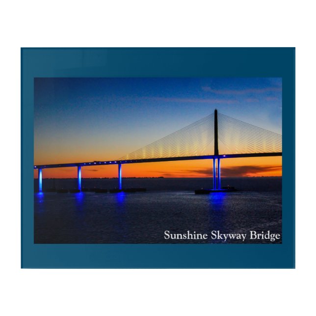 Sunshine Skyway Bridge Acrylic Print (Front)