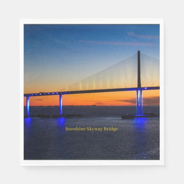 Sunshine Skyway Bridge, Florida Napkins (Front)