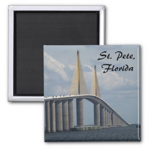 Sunshine Skyway Bridge Florida Photo Magnet