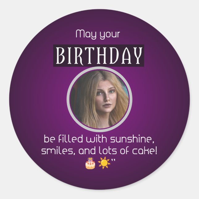 Sunshine & Smiles: Happy Birthday Sticker (Front)