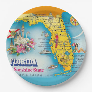 Sunshine State - Florida Paper Plates