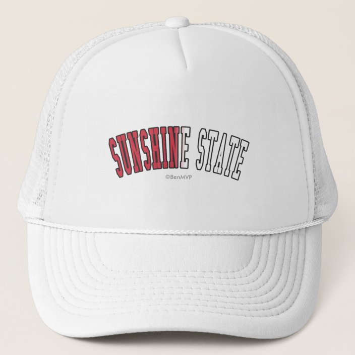 Sunshine State in State Flag Colors Hat