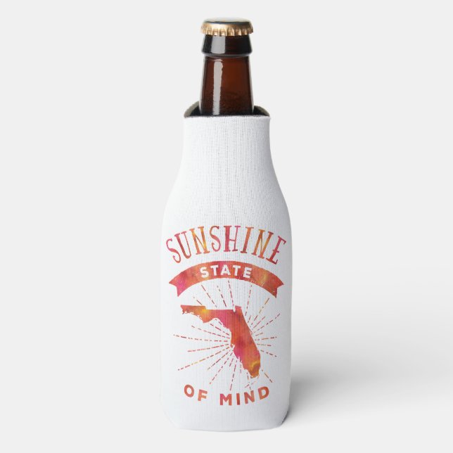 Sunshine State of Mind Florida Bottle Cooler (Bottle Front)
