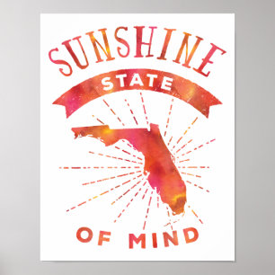 Sunshine State of Mind Florida Poster