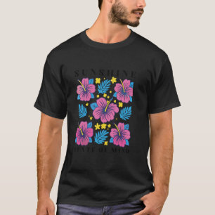 Sunshine State of Mind Hibiscus Flower Retro Tropi T-Shirt
