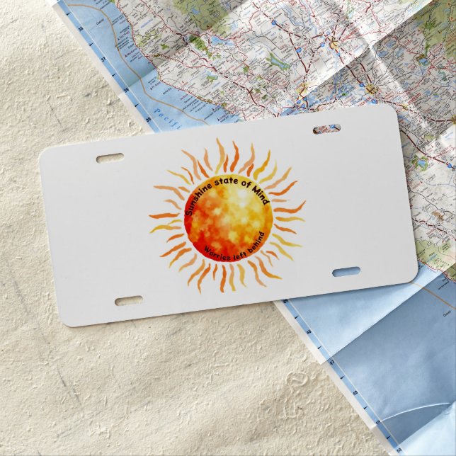 Sunshine state of Mind, Worries left behind License Plate (In Situ)