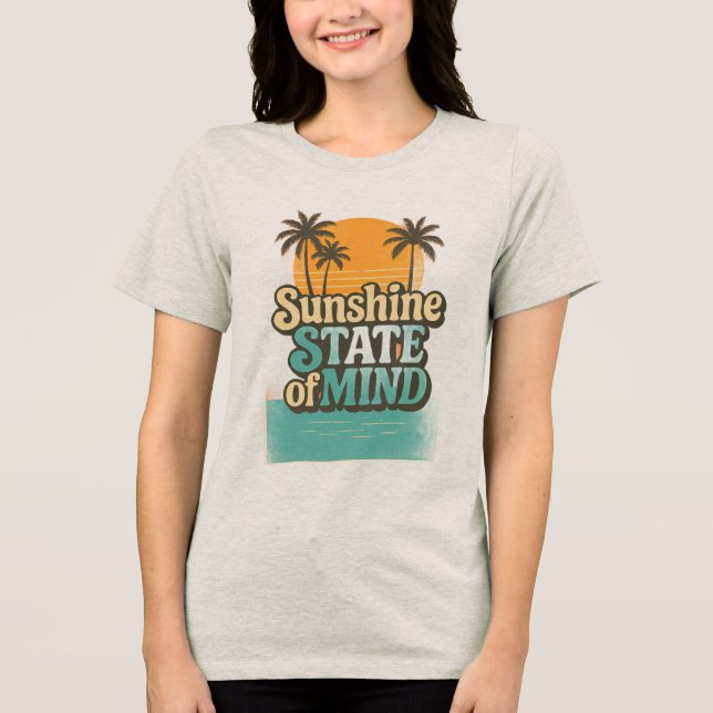 Sunshine State Tee, Retro Beach Vacation Shirt (Front)