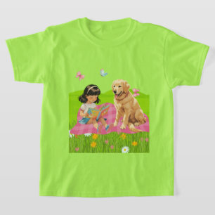 Sunshine & Storytime – Girl and Her Dog T-Shirt