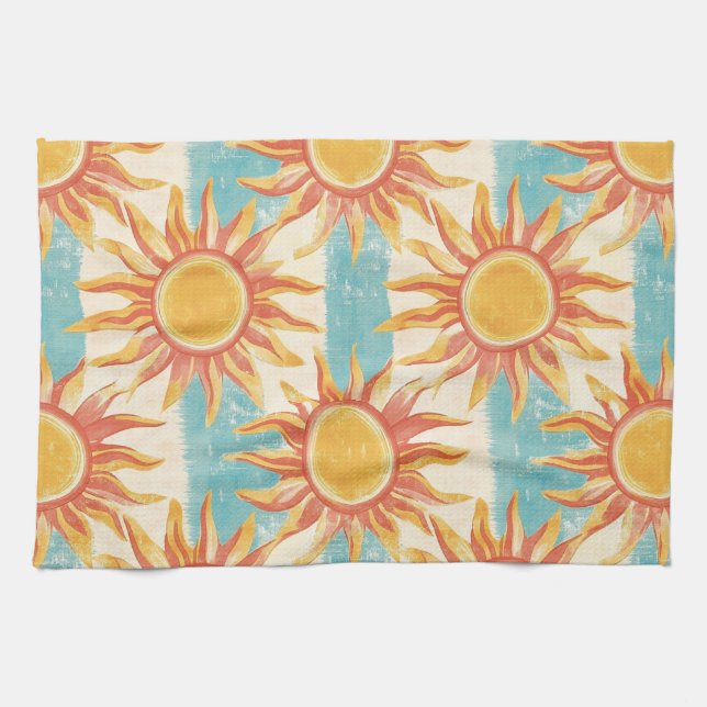 Sunshine & Stripes Kitchen Towel (Horizontal)