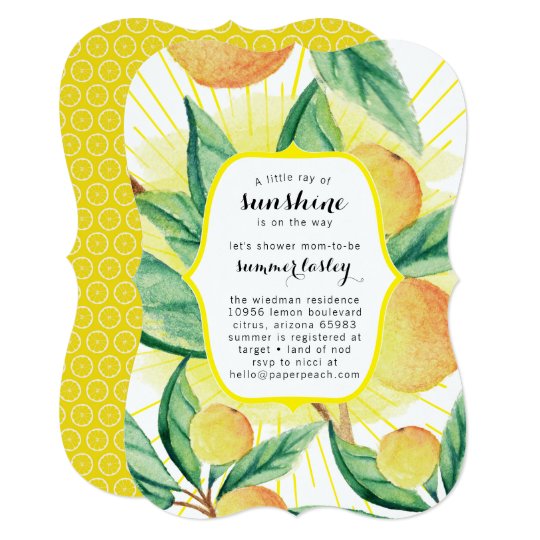 Sunshine Summer Baby Shower Invitations Zazzle Com