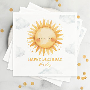 Sunshine Summer Kids Birthday Party Napkins