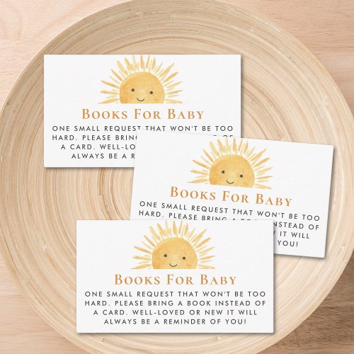 Sunshine Sun Books for Baby  Enclosure Card