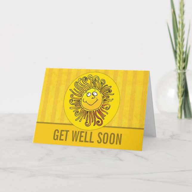 Sunshine sun get Well Card cartoon cute (Front)