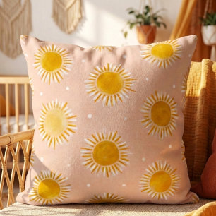 Sunshine Sun Pattern Throw Pillow