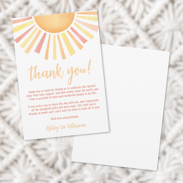 Sunshine Sun Thank You Card (Sunshine Sun Thank You )