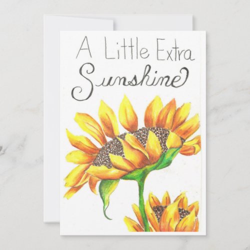 Sunshine Sunflower by Sherry Jarvis  Thank You Card