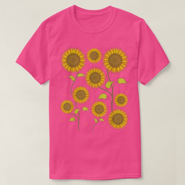 Sunshine Sunflower Hippie Flower Blossoms Nature S T-Shirt (Design Front)