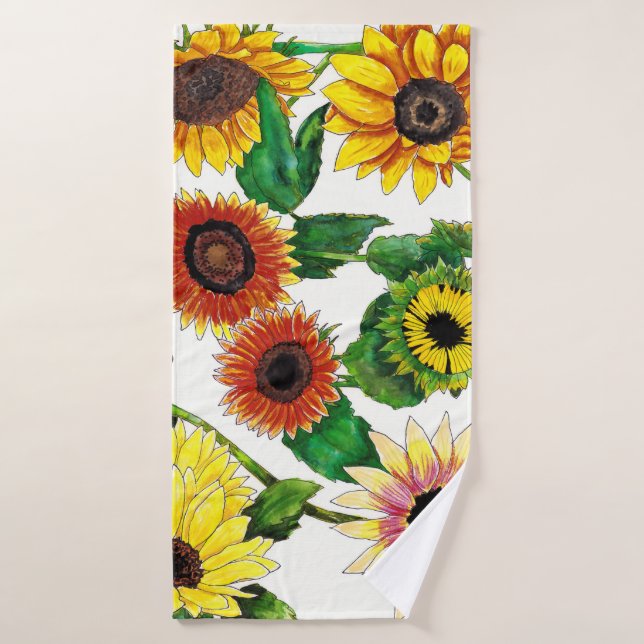 Sunshine Sunflowers Bath Towel (Bath Towel)