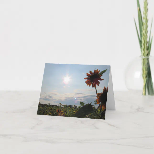 Sunshine & Sunflowers Note Card | Zazzle