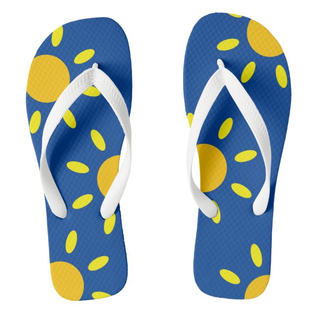 Sunshine Sunny Weather Flip Flops Beach Footwear (Footbed)