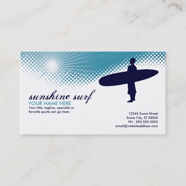 sunshine surf business card (Front)