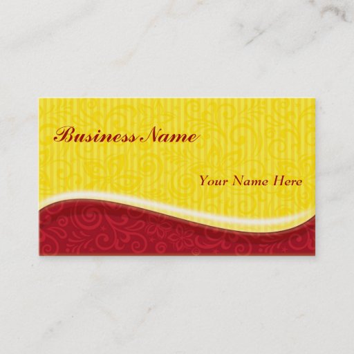 Customizable sunshine swirls business card
