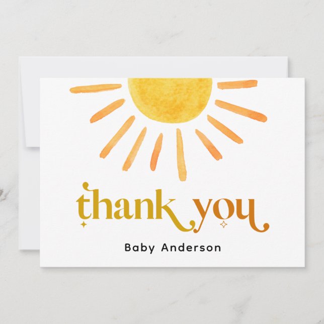 Sunshine Thank You Card (Front)