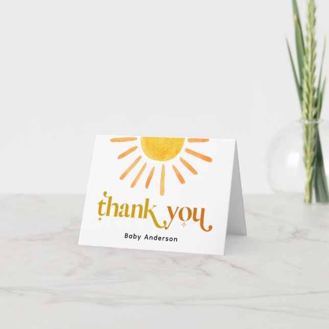 Sunshine Thank You Card (Front)