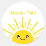 Sunshine Thank you Classic Round Sticker