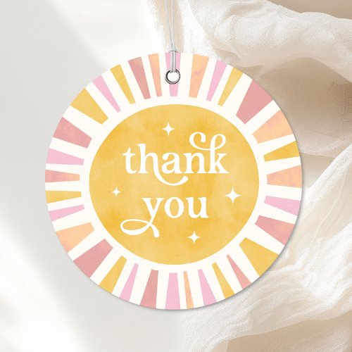 Sunshine Thank You Favor Tags