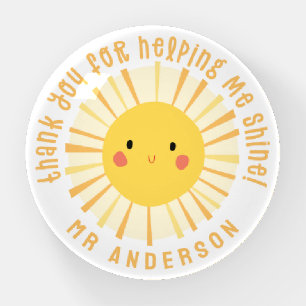 Sunshine thank you teacher modern elegant paperweight
