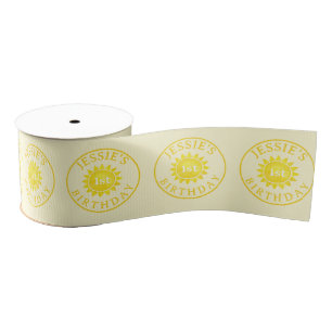 Sunshine Theme 1st Birthday Grosgrain Ribbon – Boh