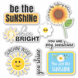 Sunshine Themed Custom-Cut Vinyl Sticker