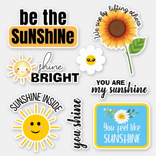 Sunshine Themed Custom_Cut Vinyl Sticker