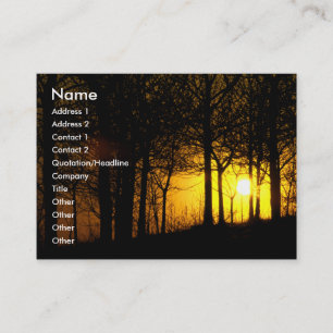 Sunshine Through the Trees Business Card