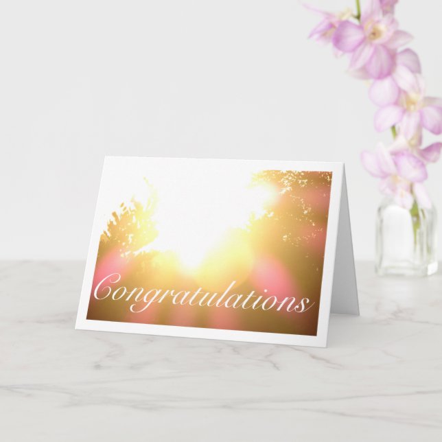 Sunshine through Tree Tops Background Card (Orchid)