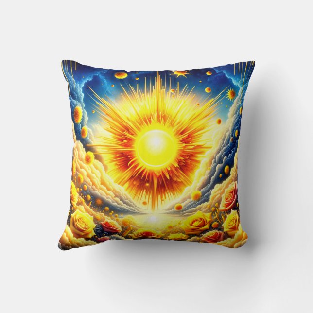 Sunshine Throw Pillow (Back)